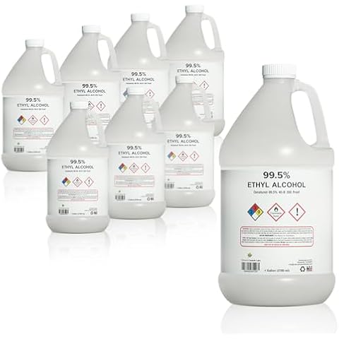 Ethyl Alcohol 99.5% Proof Alcohol by Natural Cosmetic Labs | Made in The USA | Pack of 8 Cover