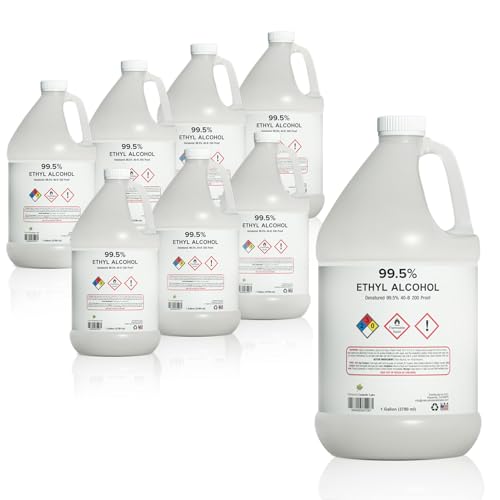 Ethyl Alcohol 99.5% Proof Alcohol by Natural Cosmetic Labs | Made in The USA | Pack of 8