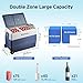 BODEGA BODEGACOOLER 12 Volt Car Refrigerator,64 Quart Portable Fridge Cooler APP Control,-4℉-68℉ 60L Dual Zone Car Freezer Cooler, 12/24V DC and 100-240V AC for Camping,Travel,RV,Boat,Van,Road Trip