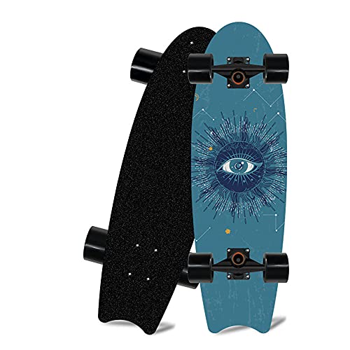 monopatín para niños， Patineta cóncava de 8 Capas, Doble Cruiser con Base Arce Canadiense, Patines 28 x Pulgadas for Adolescentes
