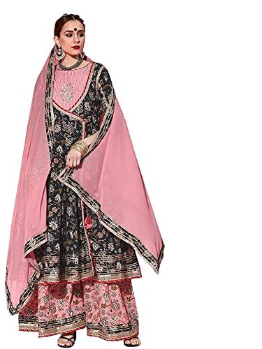 Image of ishin Women Cotton Blend Salwar Suit Set