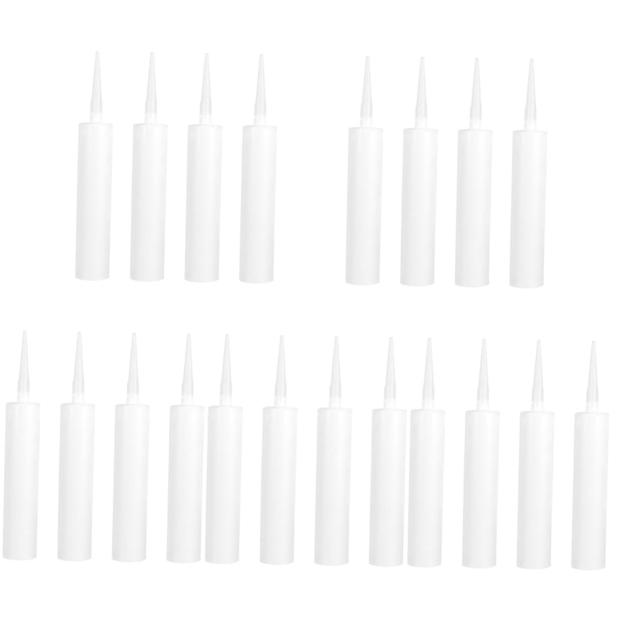 Angoily 5 Ensembles Cartouche De Mastic Vide Soupape Drain Scellant Bloc Buse Tube De Brillant À Lèvres Vide Produit D'étanchéité Pour Tuyaux Liquide Joint Plastique Blanche 4 Pièces * 5
