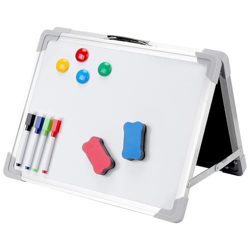 Tableau blanc pliable pour maison et école, support magnétique double face