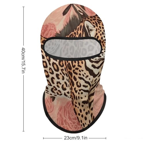 Balaclava de Leopardo con Estampado para Hombres y Mujeres, Máscara de Protección Solar Respirable de Cabeza Completa para Senderismo, Ciclismo, Correr, Conducción miniatura 2
