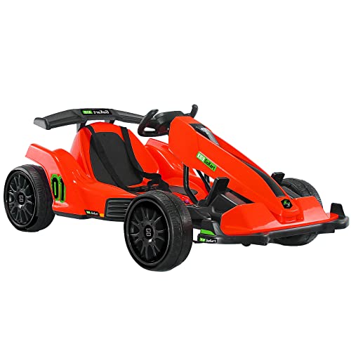 Mostop Electric Go Kart for Kids 12V Dual Motor Pedal Go Cart Car Ride