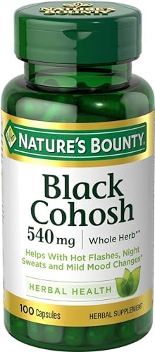 Nature’s Bounty Black Cohosh Root Pills and Herbal Health Supplement, Natural Menopausal Support, 540 mg, 100 Capsules