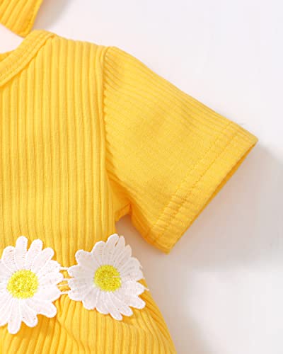 Image of XUANHAO Infant Toddler Baby Girl Clothes Denim Jeans Outfits 2PCS Ruffle Floral Top + Ripped Denim Girls Pants Set 6M-4T