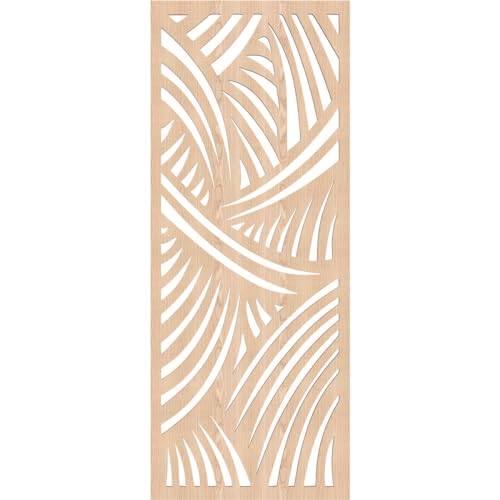 Image of 15 3 /8 inchW x 39 3 /8 inchH x 1 /4 inchT Chester Decorative Fretwork Wood Wall Panels, Red Oak