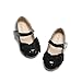 Bow Dress Ballet Flat Mary Jane Shoes for Toddlers/Little Girls (Black)