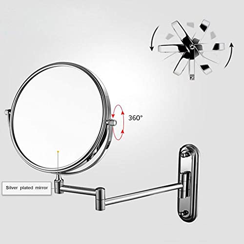 Miroir de courtoisie mural en verre haute définition et finition silver - 4