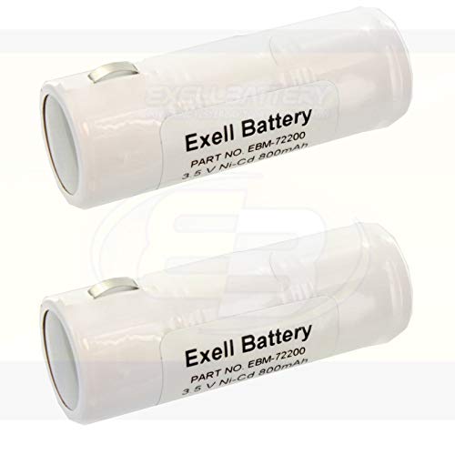 Exell Battery 2-Pack EBM-72200 Compatible para Welch Allyn miniatura 1
