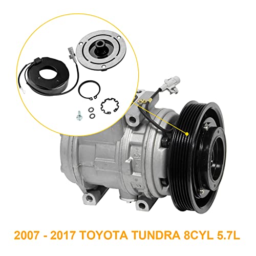 ZonCar AC Air Conditioning Compressor Clutch Kit Replacement for Tundra 5.7L 2007 2008 2009 2010 2011 2012 2013 2014 2015 2016 2017 2018 2019 2020 Replcement# 4711016 by ZonCar - Image 5