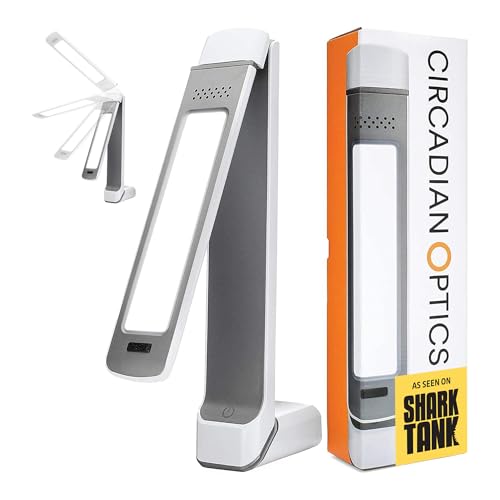 Circadian Optics Lumos 2.0 Light Therapy Desk Lamp | As Seen On Shark Tank | 10,000 LUX UV-Free Full-Spectrum LEDs | Adjustable Portable Folding Sunlight Lamp for Seasonal Blues, Focus, Energy & Sleep