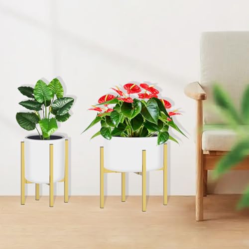 DDPow Heavy Plant Stand for 10"-16" Plant Pot Indoor Outdoor Corner, Adjustable Metal Heavy Duty for Large Pot (Golden 1 Pack) by DDPow - Used condition - Image 7