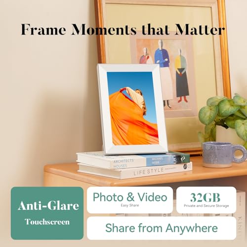 Image of Pexar Terra 10.1 Inch Digital Picture Frame, Anti-Glare Screen for Extraordinary Clarity, Easy Share Photos or Videos via The Frameo App, The Good Choice for Gifting, Powered by Lexar