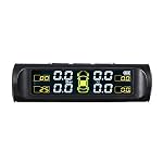 Honeytecs Sistema de Monitoramento Sem Fio Solar da Pressão dos Pneus, TPMS, com 4 Sensores Externos 16