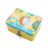 Caja de almacenamiento de la hojalata de la joyería europea de los cosméticos retros con la cerradura # 1