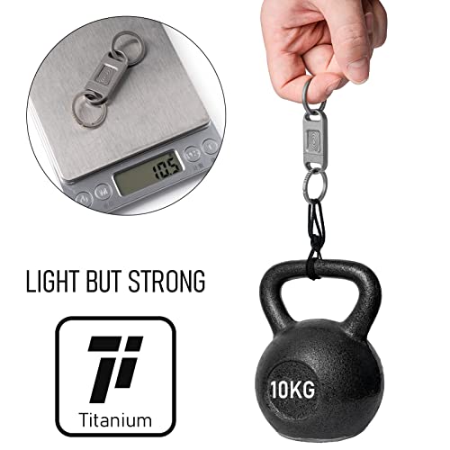 Tisur Quick Release Keychain,Titanium Edc Pull Apart Key Chain,Detachable Carabiner Keychain With 2Pcs Titanium Key Rings #TOP6