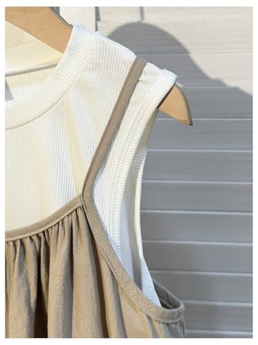 SweatyRocks Girl's Summer Sundress Spaghetti Strap Linen Maxi Dress Hawaiian Beach Cami Dresses4