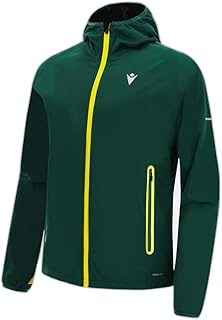 Run Fcc Caleb-Chaqueta Impermeable para Hombre, Color Amarillo