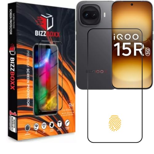 Image of Edge to Edge Tempered Glass Screen Protector Guard For iQOO 15R - HD Clarity, Ultrasonic Fingerprint Working Screen Guard (IQ 15R /IQ 15 R - 6.59 inch) With Installation Kit - Pack of 1