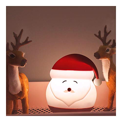LED Kinder Nachtlicht Erhältlich In 7 Farben Santa Nachttischlampe Cartoon Silikon Pat Licht Schlafzimmer Dekoration Licht