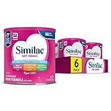 Similac Soy Isomil Infant Formula, for Fussiness & Gas, Plant-Based Protein, Infant Formula Powder, 12.4-oz Can, Pack of 6