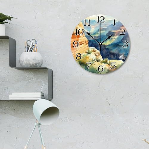 Horloge murale en bois de 25,4 cm au design épuré Grand Park