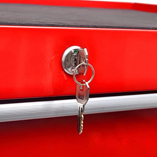 MUSEVANE Roter Werkstattwagen 7 Schubladen – Bild 3