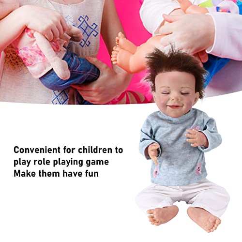 Dilwe Reborn Babypuppe 18 Zoll Exquisite süße Neugeborenenpuppe mit Schnuller Handgefertigtes mit Zubehör und… – Bild 6