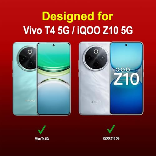 Image of amazon basics Back Case Cover for Vivo T4 5G | Compatible for Vivo T4 5G Back Cover | Liquid Silicon Magic Case with Camera Protection | Red