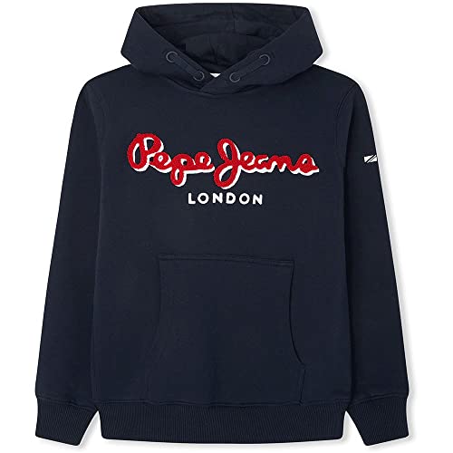 Pepe Jeans Niños Lamonty Hoodie Sudaderas, Azul , 12 Años