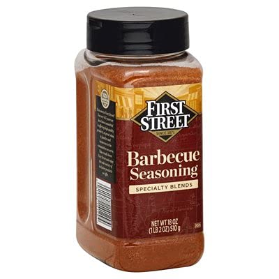 FIRST STREET BARBECUE SEASONING NET WT 18 OZ