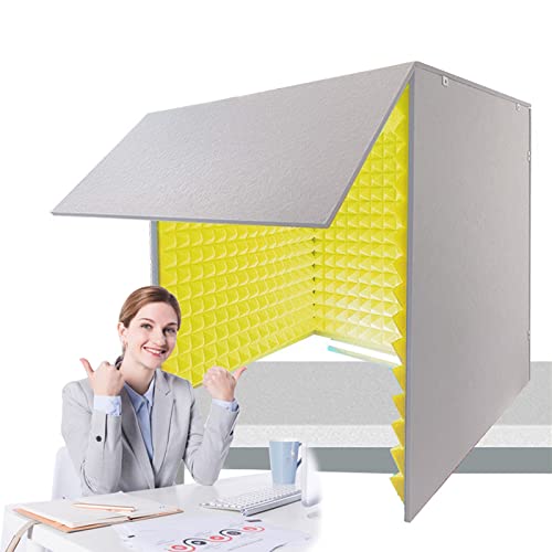 Cabina Portátil Aislante Acústico, Espuma para Aislamiento de Sonido 80x80x80 cm Amarillo miniatura 1