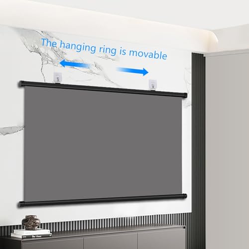 Pantalla de proyección retráctil portátil 72" 16:9 miniatura 6