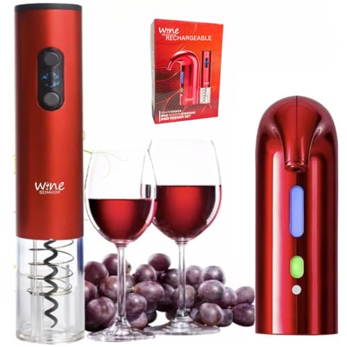 Electric Wine Opener, Wine Aerator Pourer, Rechargeable Wine Bottle Cork Remover; Multi-Smart Aerator, Decanter, Dispenser, All-In-One; Foil Cutter, Stopper, Wine Gifts for Women, Men