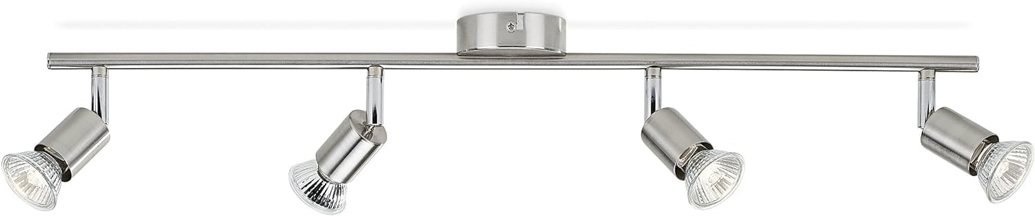 Philips Essentials Limbali Spot Bar Tube Light Fixture [Nickel] (Requires 4x50W 230V GU10 Bulb)