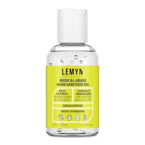 Lemyn Organics Medical Grade Hand Sanitizer Gel - 97% ORGANIC - 2 FL.OZ.