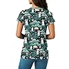 Psaytomey Women's Short Sleeve V-Neck T-Shirt Casual Summer Athletic Top T Shirts for Women Oversized Lightweight Tee XS-5XL, White Bunny Eggs, XXL #3