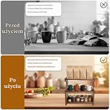 X-BLTU 3-poziomowy regał na kubki, uchwyt na filiżanki i filiżanki, MDF
