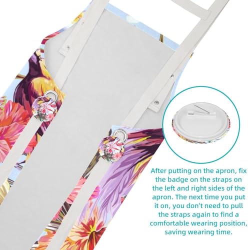 Tablier de serveuse imperméable doté de 4 broches de rangement pratiques