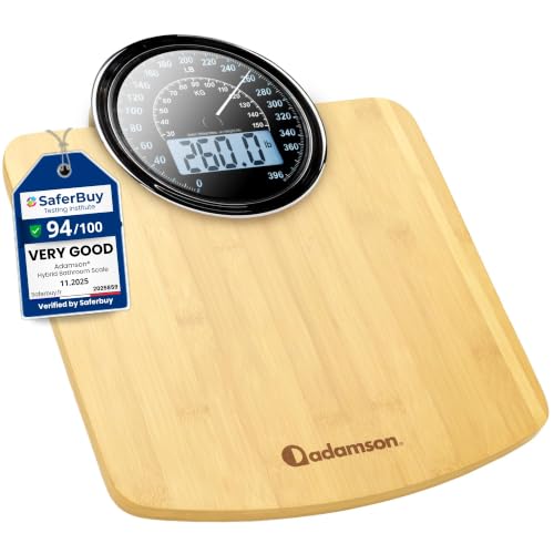 Hybrid Bathroom Scales, Analogue and Digital Display, Accurate to 396 lb
