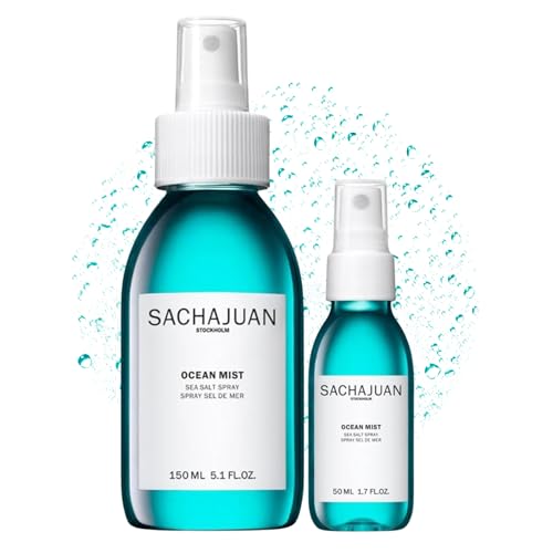 SACHAJUAN Ocean Mist Sea Salt Spray Retail + Travel | Texturizing Spray for Definition Volume & Movement | Non-Sticky Formula for Beachy Waves | Vegan & Paraben-Free | 5.1 oz + 3.4 oz | Pack of 2