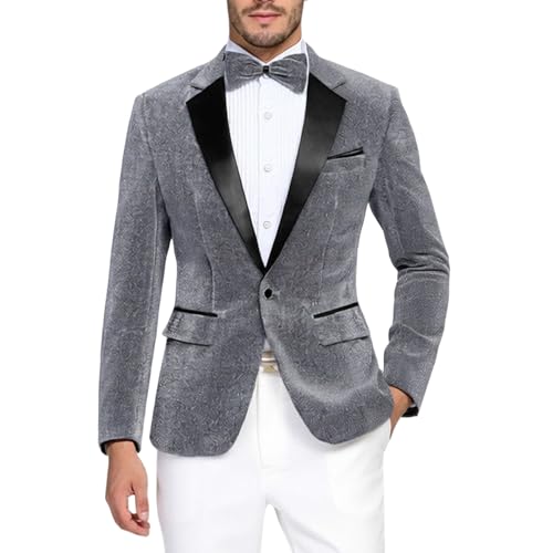 Chaqueta de esmoquin para fiestas y bodas en tejido de terciopelo elegante