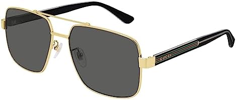 GUCCI Unisex Adults’ GG0529S-001-60 Sunglasses, Gold - Schwarz, 60
