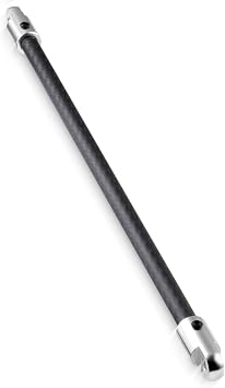 Que-T 1/8 RC Carbon Fiber Center Brace Bar for Arrma Vendetta Infraction 3S BLX Central Chassis Support Bar Upgrade Black & Silver