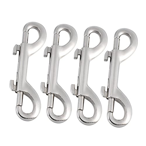 MUSISALY 4Pcs Double Ended Trigger Hook Clips Heavy Duty Snap Hooks for Quick Connections Metal Design for Boating Ropes and Industrial Use