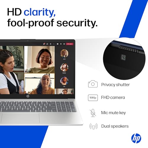 Image of HP 15, AMD Ryzen 7 7730U (16GB DDR4, 512GB SSD) FHD, Anti-Glare, Micro-Edge, 15.6'' /39.6cm, Win11, M365 Basic(1yr), Office Home24, Silver,1.59kg, FC0761AU, FHD Camera w /privacy shutter, Backlit Laptop