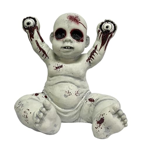 EraSpooky 15 Inches Creepy Demon Baby Halloween Decor Horror Haunted House Decoration Holiday Props