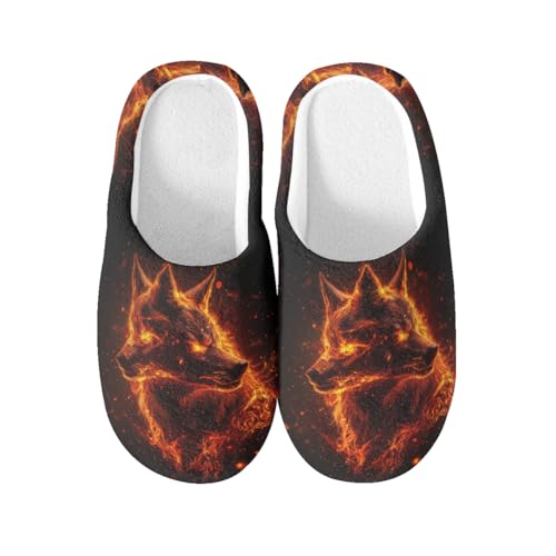 Pantoufles en coton chaudes Wolfss grands pieds taille 6 XXXL pour maison et chambre